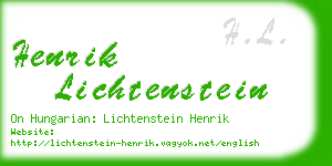 henrik lichtenstein business card